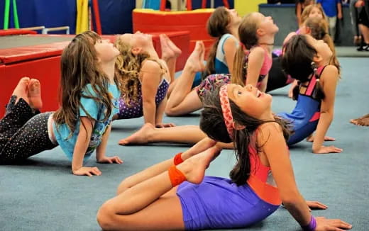 a group of women in a huddle
