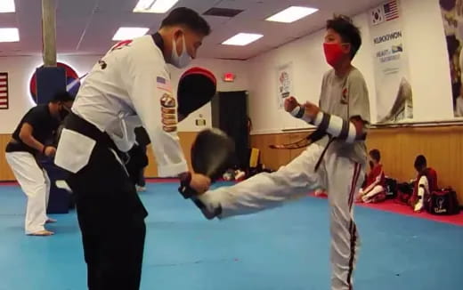 a group of people in a room