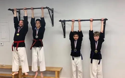 a group of people holding guns