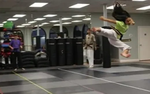 a person jumping in the air