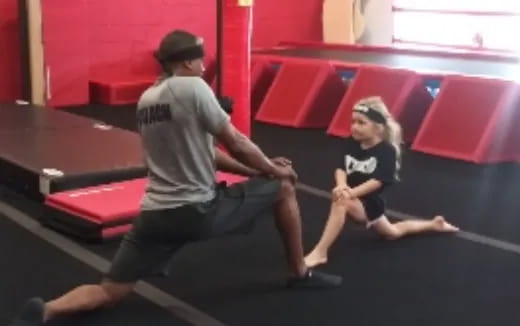 a man and a woman dancing