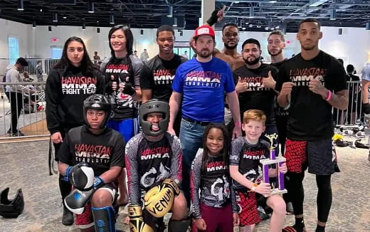 a group of people posing for a photo