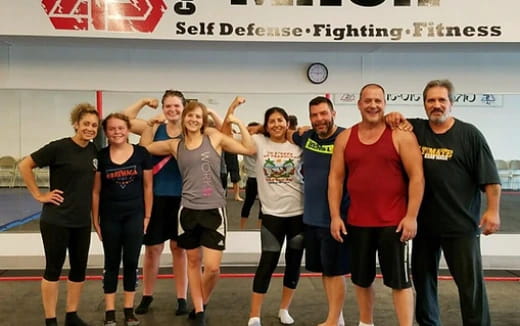 a group of people posing for a photo