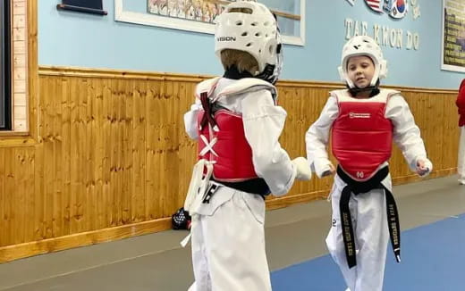 a group of people wearing helmets