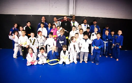 a group of children posing for a photo