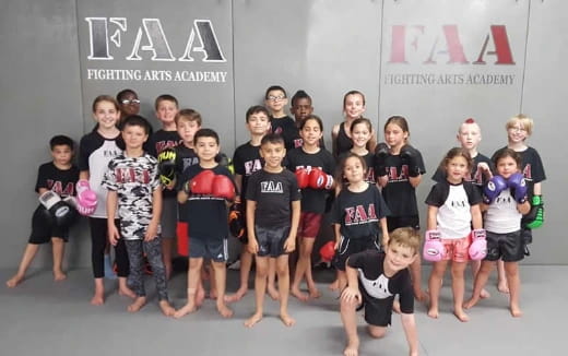 a group of children posing for a photo