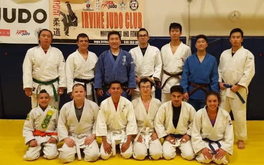 a group of people posing for a photo