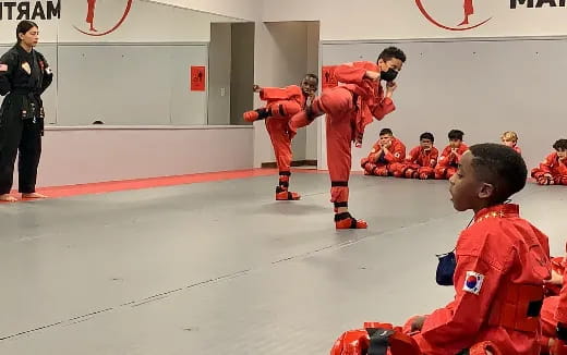 a person in a red suit