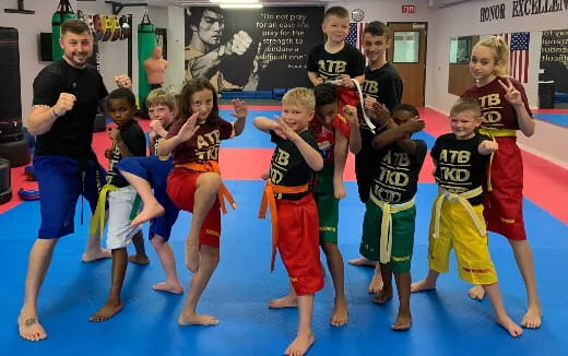 a group of children posing for a photo