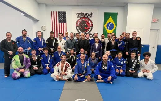 a group of people posing for a photo