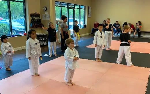 a group of children in a room