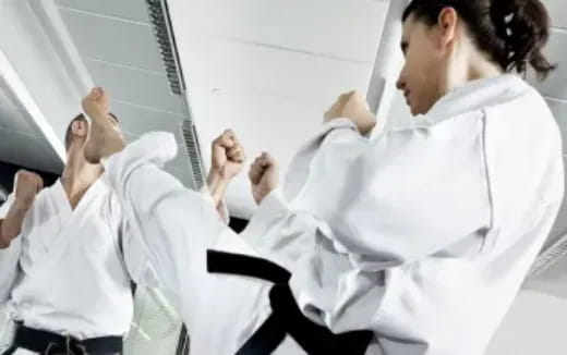 a few people in white lab coats