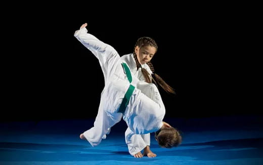 a man and woman dancing