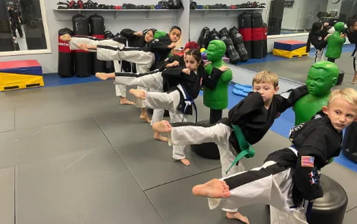 a group of people in a room