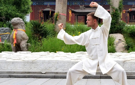 a person in a white robe