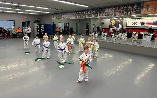 a group of children in a room