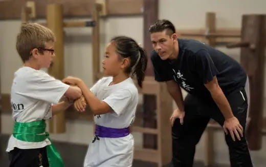 a person and a couple of children