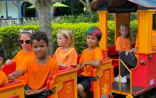 a group of children on a playground