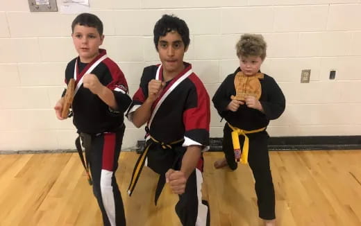 a group of boys in a room
