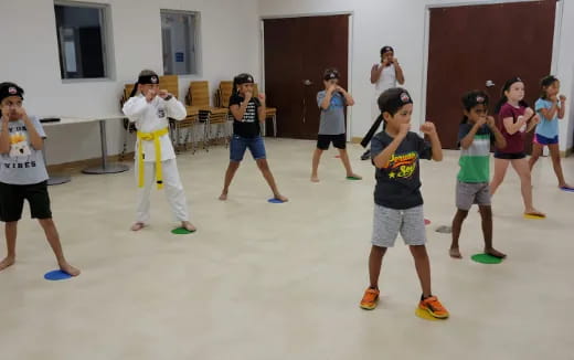 a group of people dancing