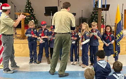 a group of children in uniform