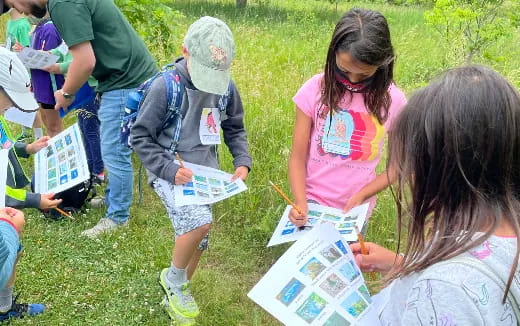 a group of people in a field