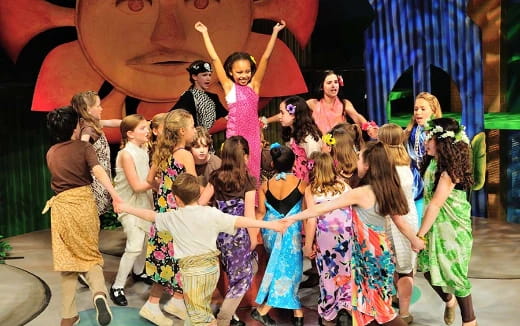 a group of people dancing