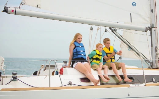 a group of people on a boat
