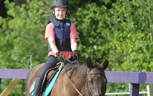 a person riding a horse