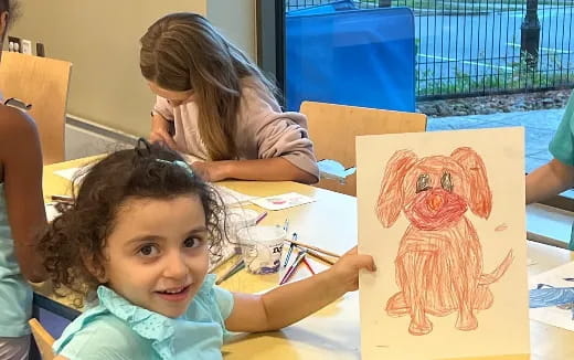 a girl and a girl painting