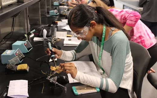 a person working on a project