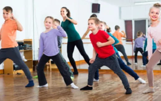 a group of people dancing