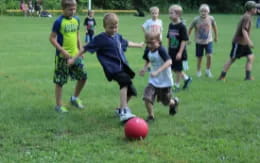 kids playing with a ball