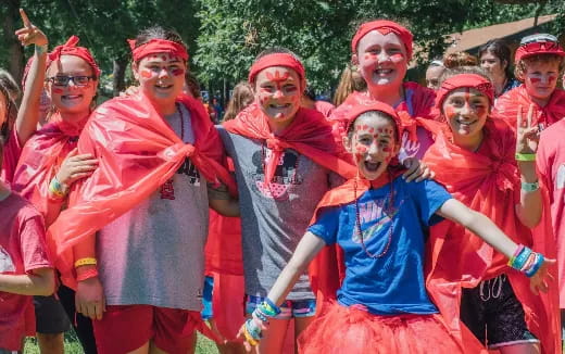 a group of people wearing clothing