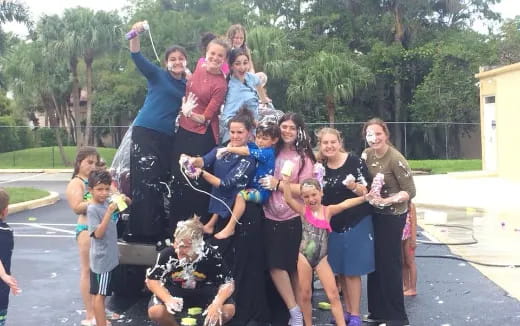 a group of people posing for a photo