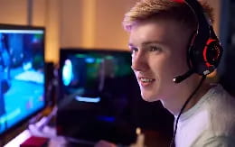 a person wearing headphones