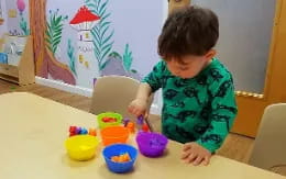 a child playing with toys