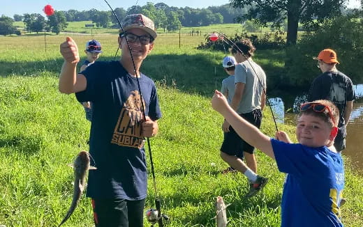 a group of people in a field