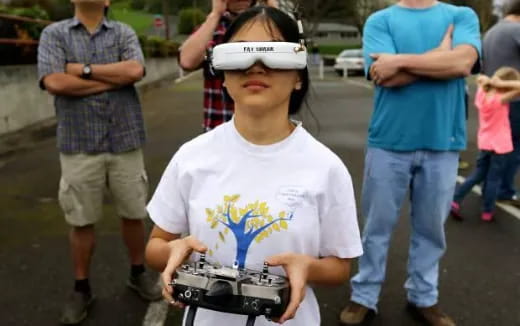 a boy wearing goggles