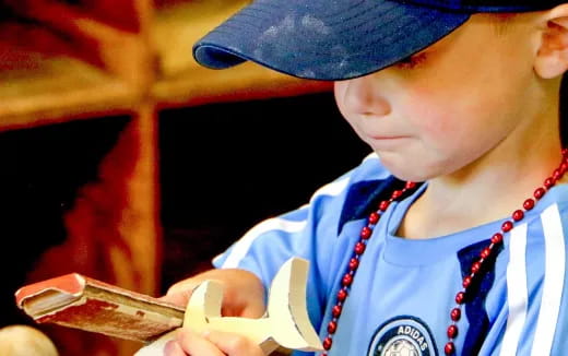 a person wearing a hat