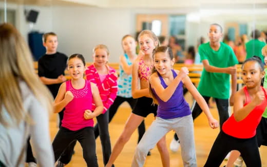 a group of people dancing