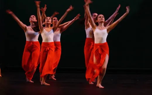 a group of people dancing