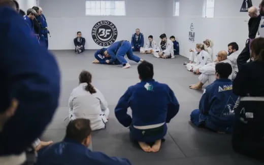 a group of people sitting in a room