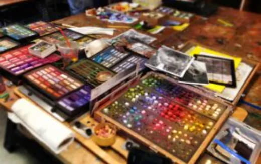 a table full of electronics