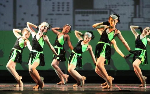 a group of women dancing