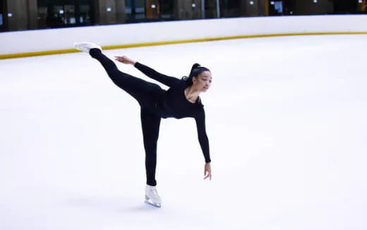 a man ice skating