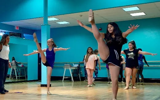a group of women dancing