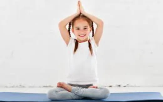 a girl doing yoga