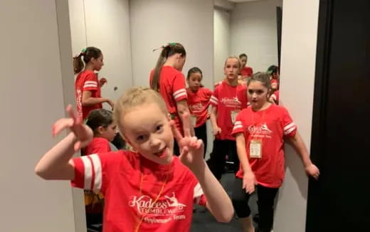 a group of children in a room