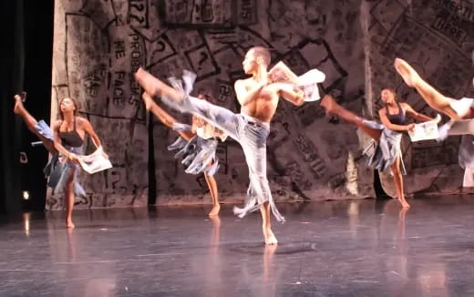 a group of people dancing